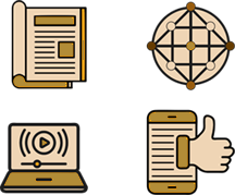 group of 4 icons